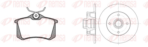 Kit de freins, frein à disques REMSA 8263.02