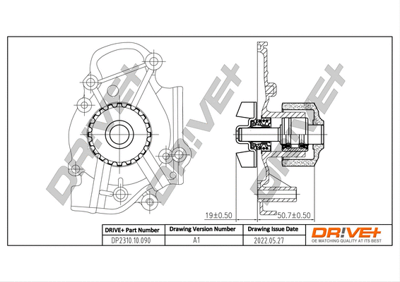 Pompe à eau, refroidissement du moteur Dr!ve+ DP2310.10.090