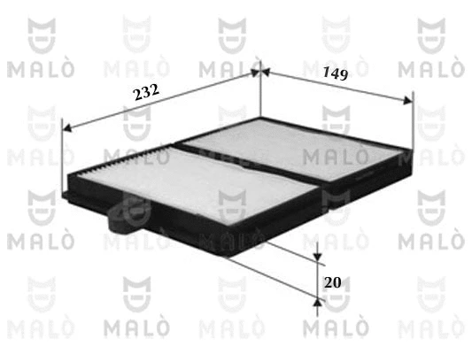 Filtre, air de l'habitacle AKRON-MALÒ 1530861