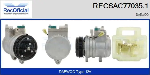 Compresseur, climatisation RECOFICIAL RECSAC77035.1