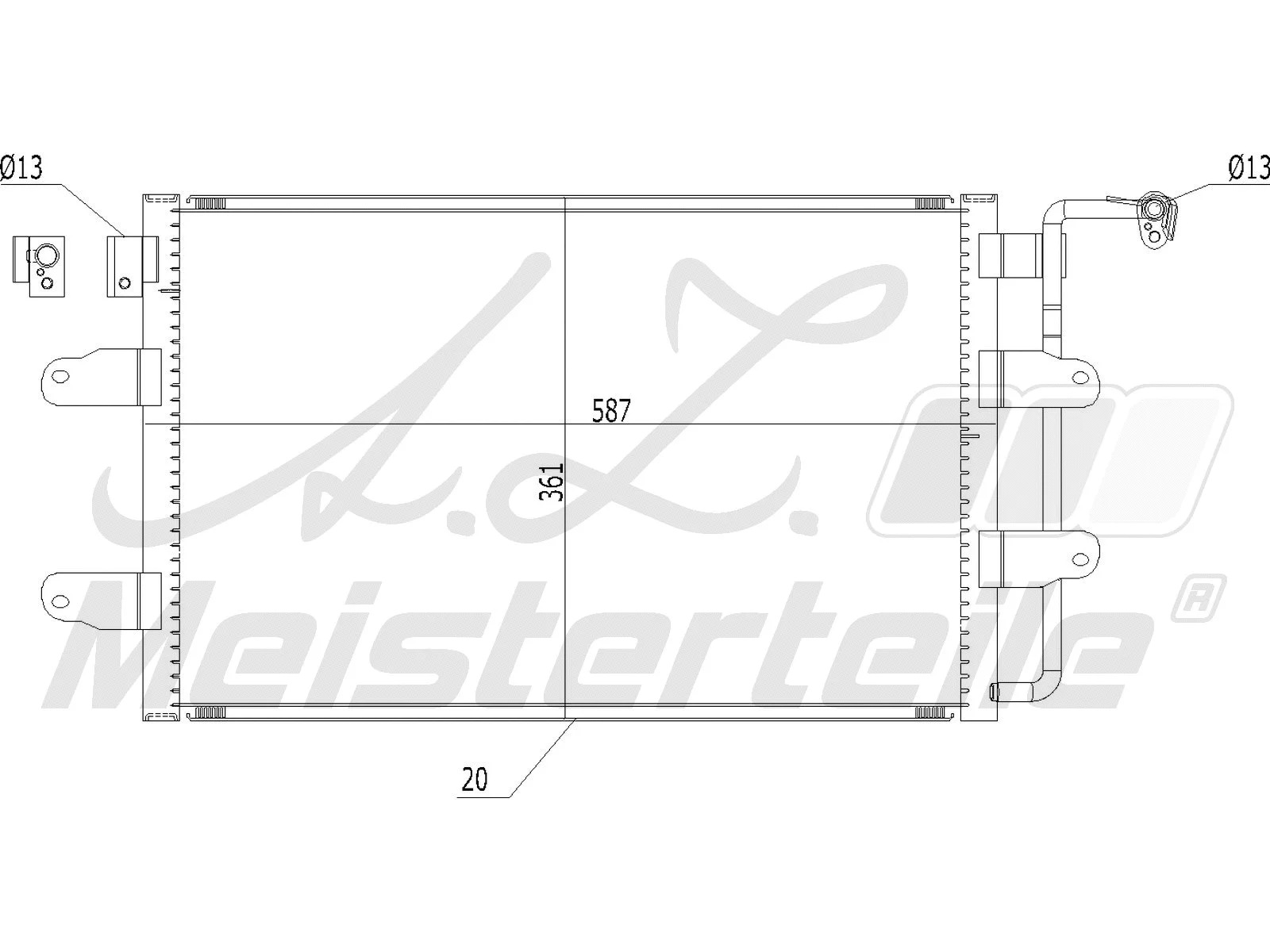Condenseur, climatisation A.Z. Meisterteile AZMT-45-030-1497