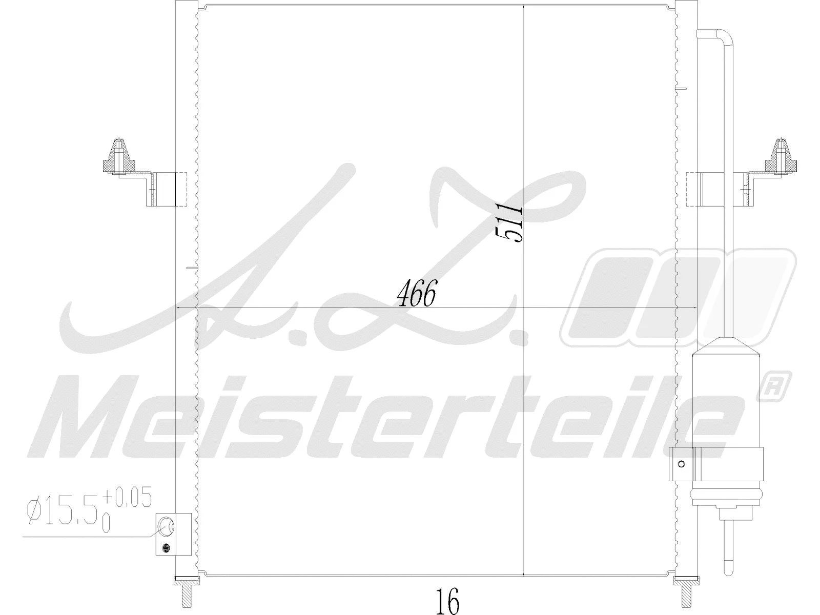 Condenseur, climatisation A.Z. Meisterteile AZMT-45-030-1534