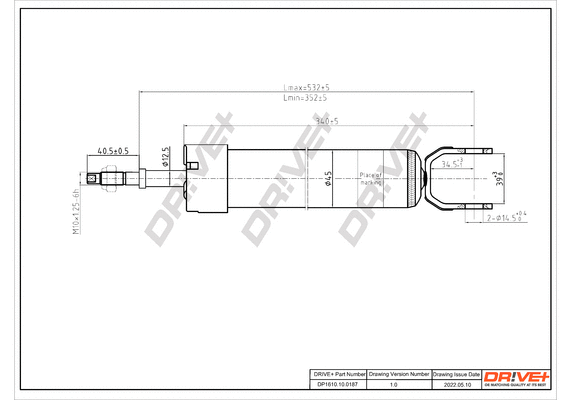 Amortisseur Dr!ve+ DP1610.10.0187