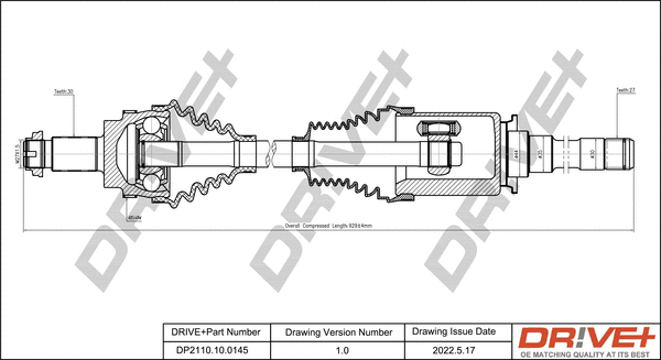 Arbre de transmission Dr!ve+ DP2110.10.0145