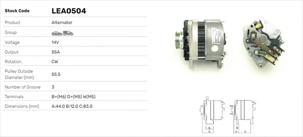 Alternateur LUSA LEA0504