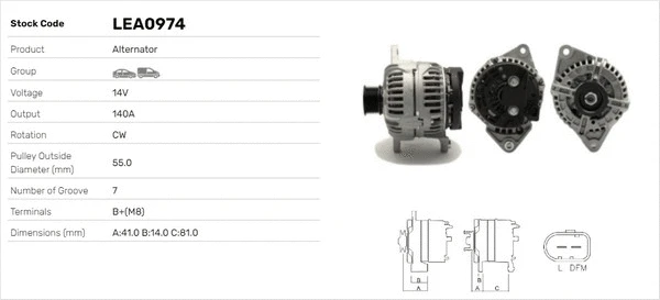 Alternateur LUSA LEA0974