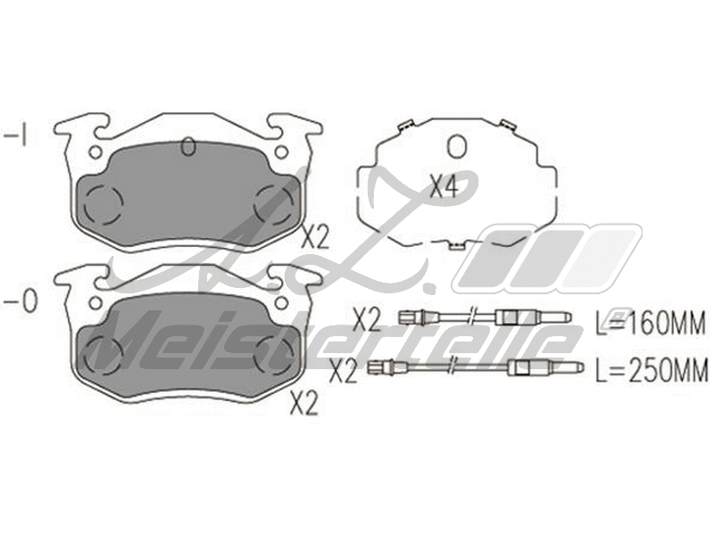 Kit de plaquettes de frein, frein à disque A.Z. Meisterteile AZMT-44-022-2264