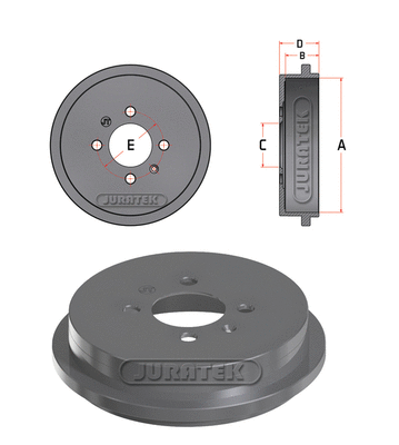 Tambour de frein JURATEK JDR096