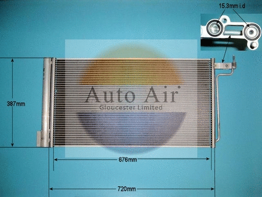 Condenseur, climatisation AUTO AIR GLOUCESTER 16-6225
