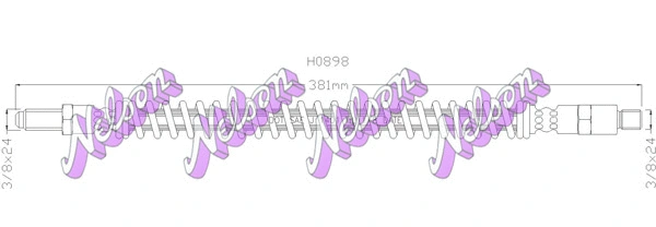 Flexible de frein KAWE H0898