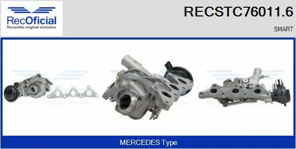 Turbocompresseur, suralimentation RECOFICIAL RECSTC76011.6