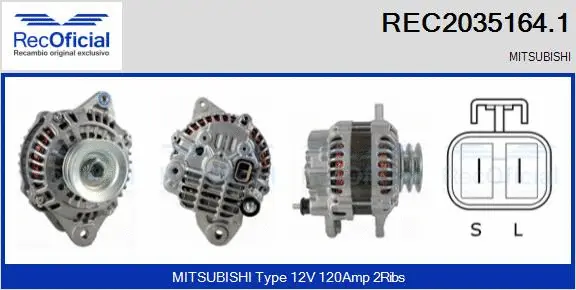 Alternateur RECOFICIAL REC2035164.1