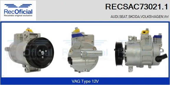 Compresseur, climatisation RECOFICIAL RECSAC73021.1