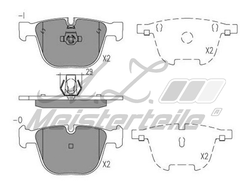 Kit de plaquettes de frein, frein à disque A.Z. Meisterteile AZMT-44-022-2228