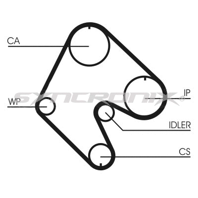 Kit de courroie crantée SYNCRONIX SY110529