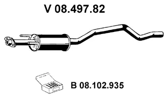 Silencieux avant EBERSPÄCHER 08.497.82