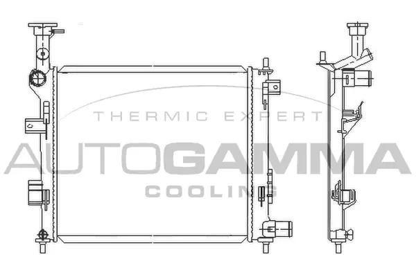 Radiateur, refroidissement du moteur AUTOGAMMA 105843