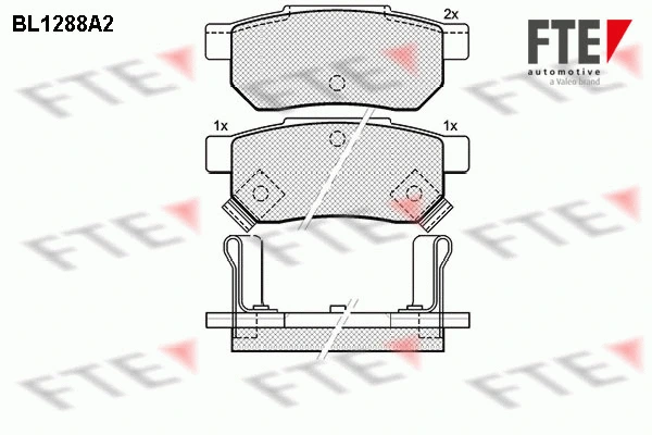 Kit de plaquettes de frein, frein à disque FTE 9010093
