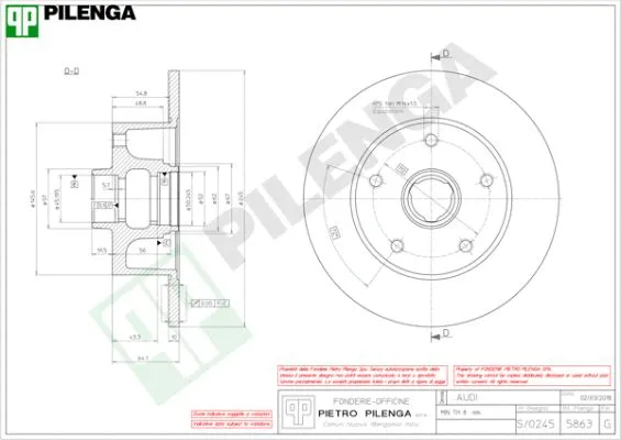 Disque de frein PILENGA 5863
