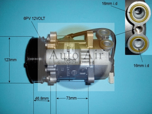 Compresseur, climatisation AUTO AIR GLOUCESTER 14-1433R