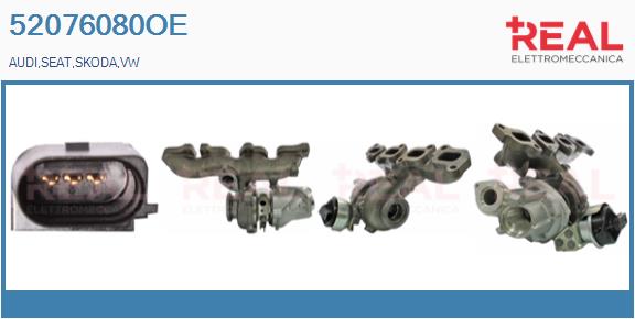 Turbocompresseur, suralimentation REAL 52076080OE
