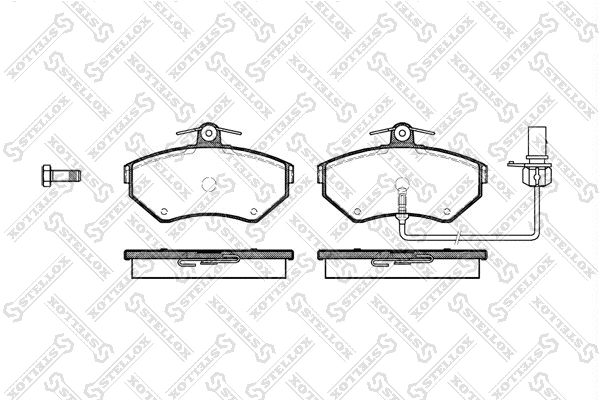 Kit de plaquettes de frein, frein à disque STELLOX 642 012B-SX