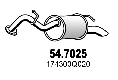 Silencieux arrière ASSO 54.7025