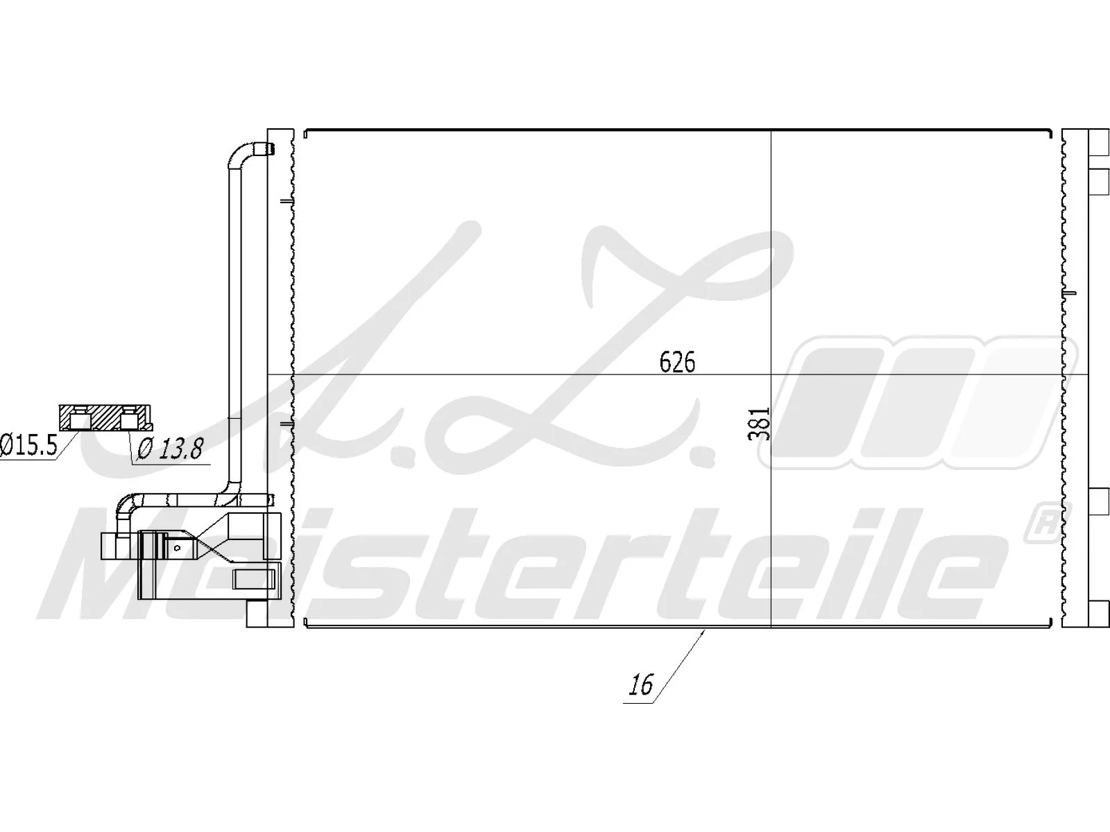 Condenseur, climatisation A.Z. Meisterteile AZMT-45-030-1399