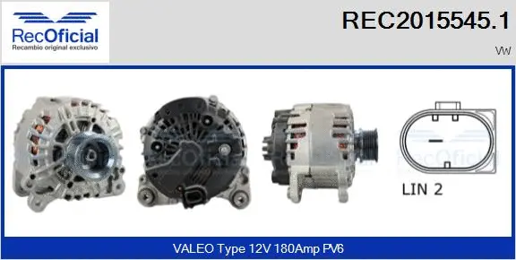 Alternateur RECOFICIAL REC2015545.1