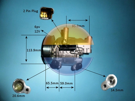 Compresseur, climatisation AUTO AIR GLOUCESTER 14-0358