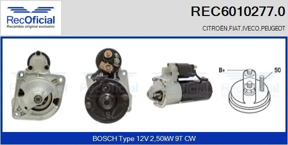 Démarreur RECOFICIAL REC6010277.0