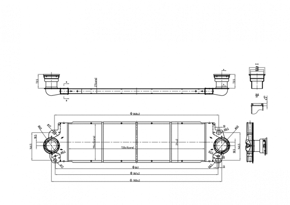 Refroidisseur d'air de suralimentation HART 612 581