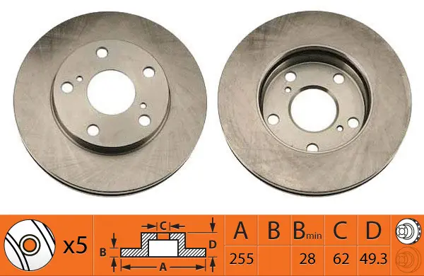 Disque de frein SB BR21105T