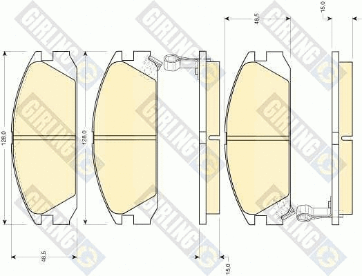 Kit de plaquettes de frein, frein à disque GIRLING 6109259