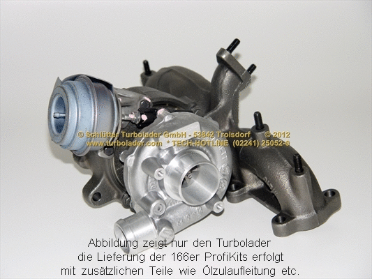 Turbocompresseur, suralimentation SCHLÜTTER TURBOLADER 166-00070MAX