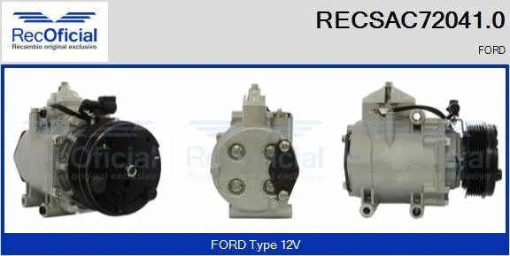 Compresseur, climatisation RECOFICIAL RECSAC72041.0