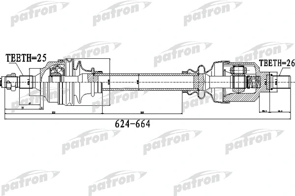 Arbre de transmission PATRON PDS0482
