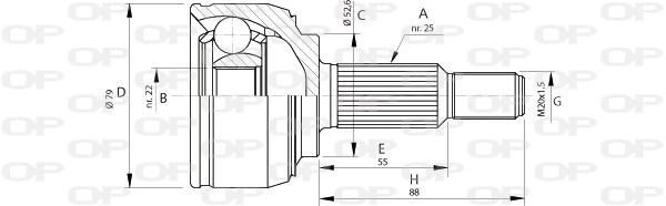 Jeu de joints, arbre de transmission OPEN PARTS CVJ5688.10