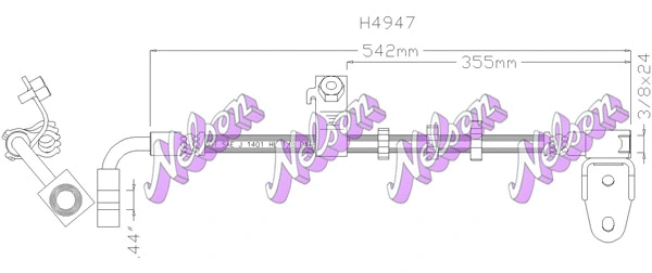Flexible de frein KAWE H4947