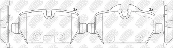 Kit de plaquettes de frein, frein à disque NiBK PN0549