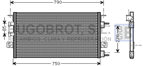 Condenseur, climatisation BUGOBROT 62-CR5023
