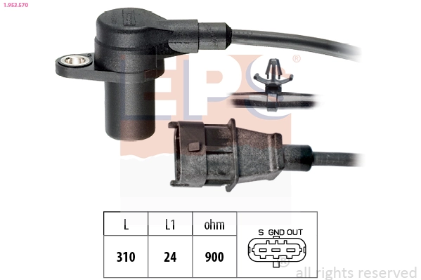 Capteur d'angle, vilebrequin EPS 1.953.570