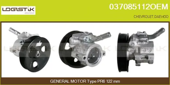 Pompe hydraulique, direction LGK 037085112OEM