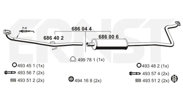 Silencieux central ERNST 686044