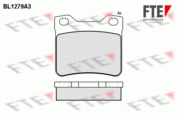 Kit de plaquettes de frein, frein à disque FTE 9010089