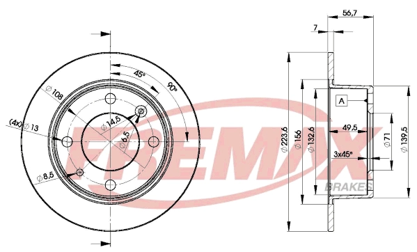 Disque de frein FREMAX BD-2061