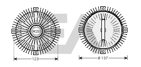 Roue du souffleur, refroidissement du moteur EACLIMA 35C50D04
