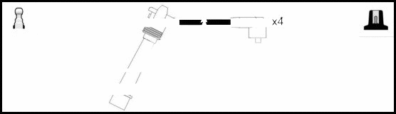 Kit de câbles d'allumage LEMARK HOES856