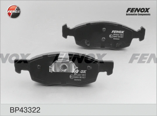 Kit de plaquettes de frein, frein à disque FENOX BP43322