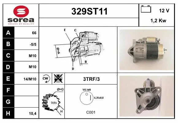 Démarreur STARTCAR 329ST11
